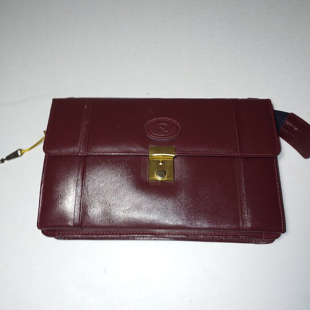 Reina Genuine Leather Wristlet Wallet Merlot Red OS
